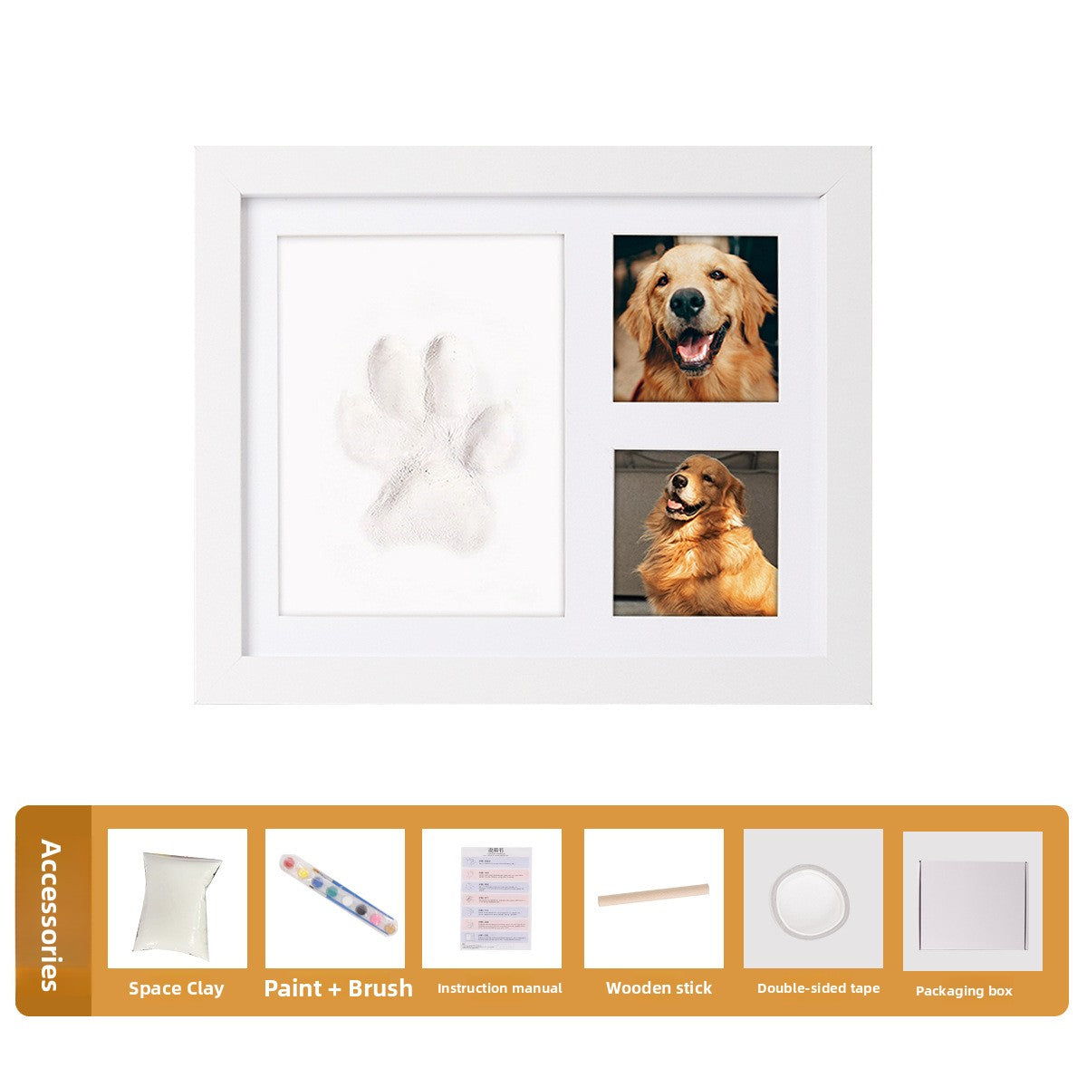 Handprint Photo Frame Display Stand with Clay Kit