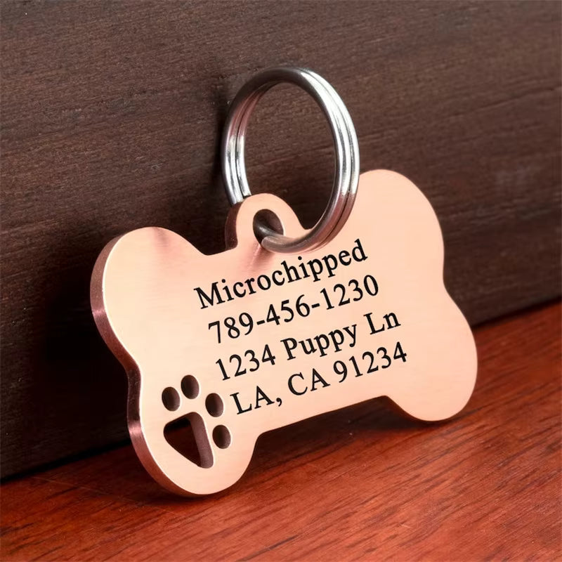 Personalised Dog ID Tag – Custom Engraved, Lightweight & Durable