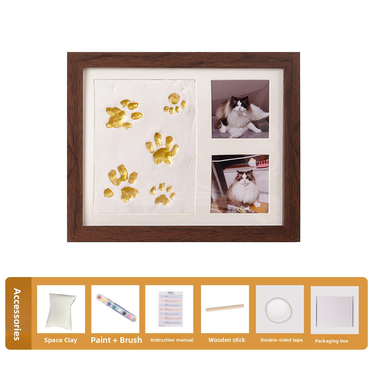 Handprint Photo Frame Display Stand with Clay Kit