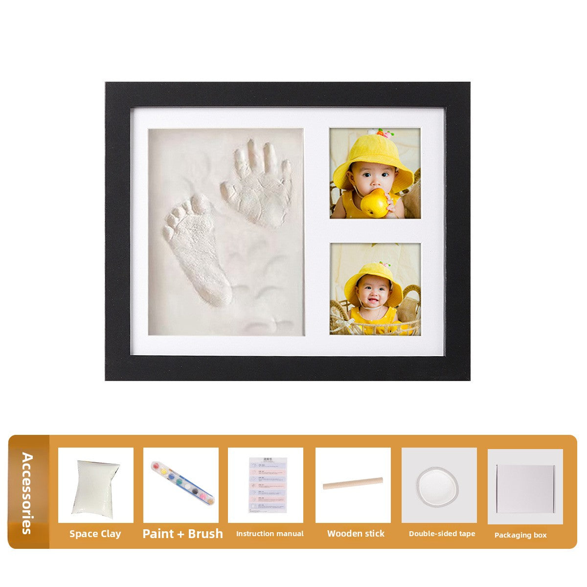 Handprint Photo Frame Display Stand with Clay Kit